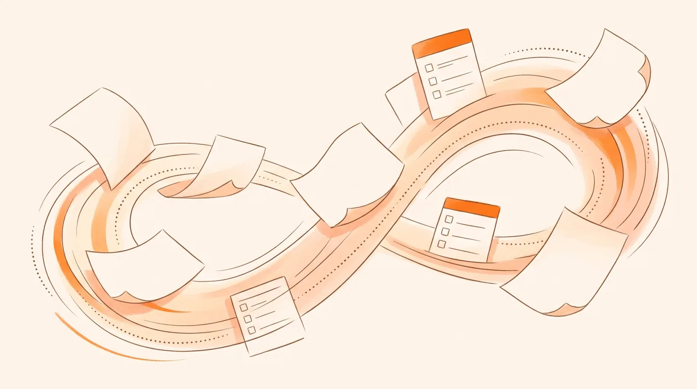 Tło sekcji O projekcie, 1920x1080 px, abstrakcyjna ilustracja trasy i dokumentów