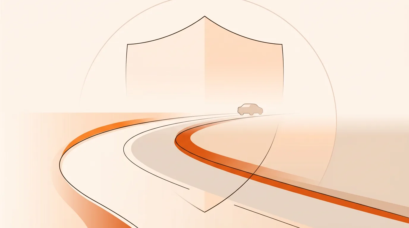 Tło sekcji głównej, 1920x1080 px, delikatna grafika drogi i pojazdu w tonacji beżowo-pomarańczowej